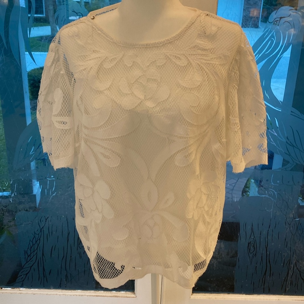 Anthropology white top Xl